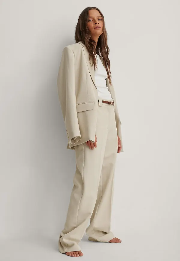 NA-KD Classic Klassiska kostymbyxor - Beige