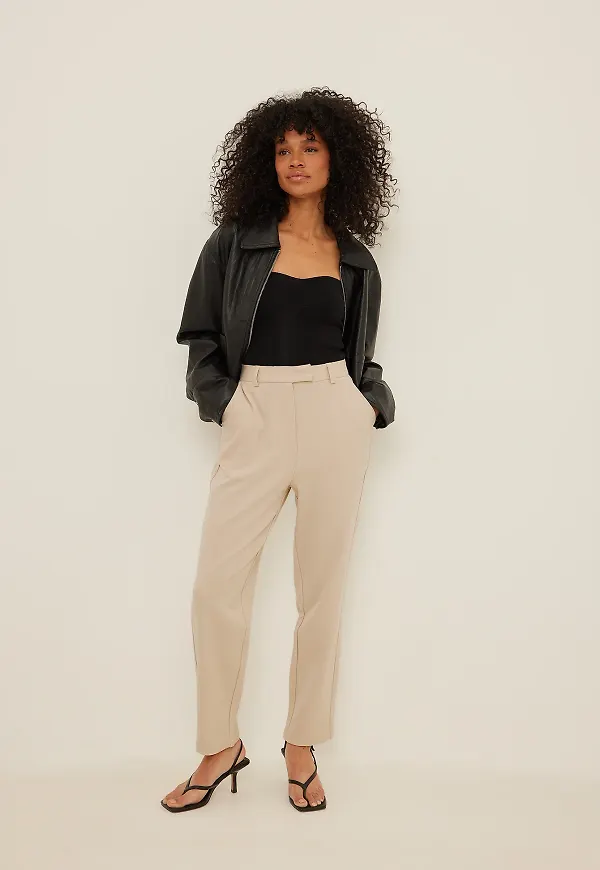 NA-KD Classic Kostymbyxor - Beige