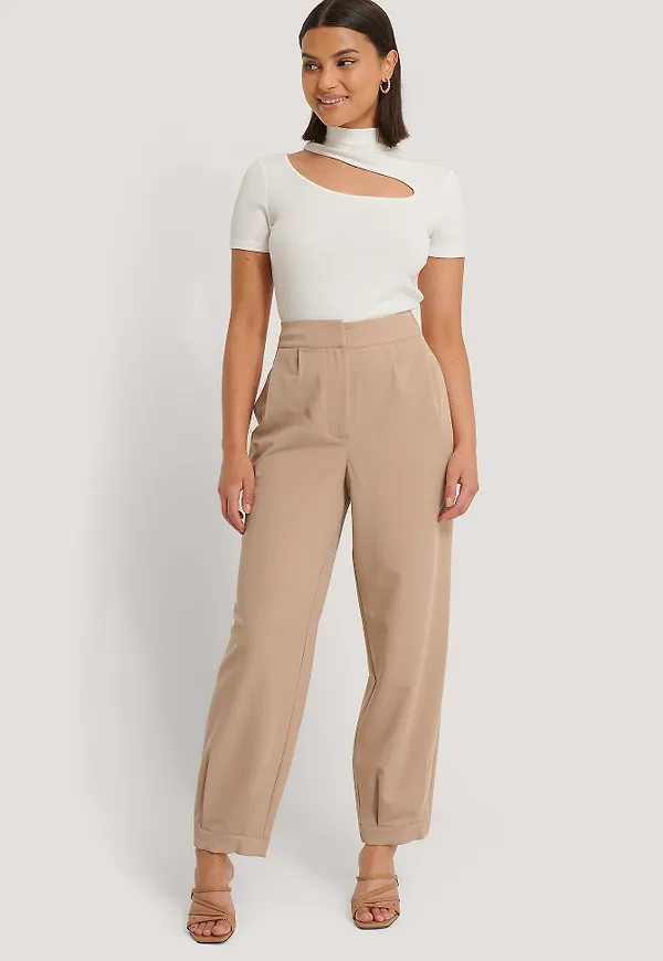 NA-KD Classic Kostymbyxor - Beige