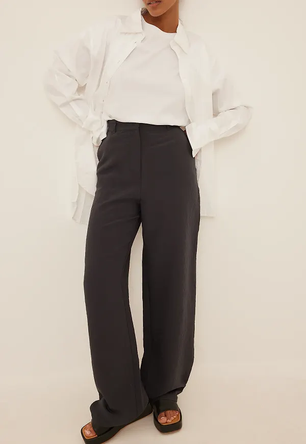 NA-KD Classic Kostymbyxor - Black