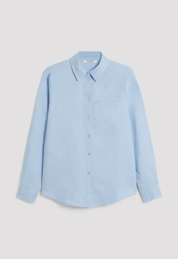 NA-KD Classic Linneskjorta - Blue