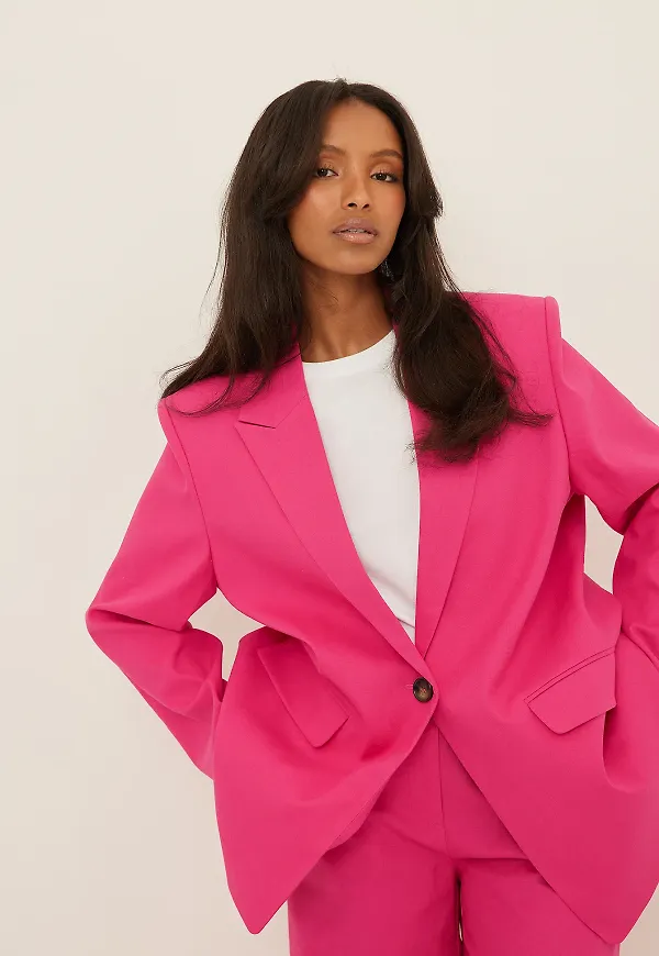 NA-KD Classic Oversize linnekavaj - Pink