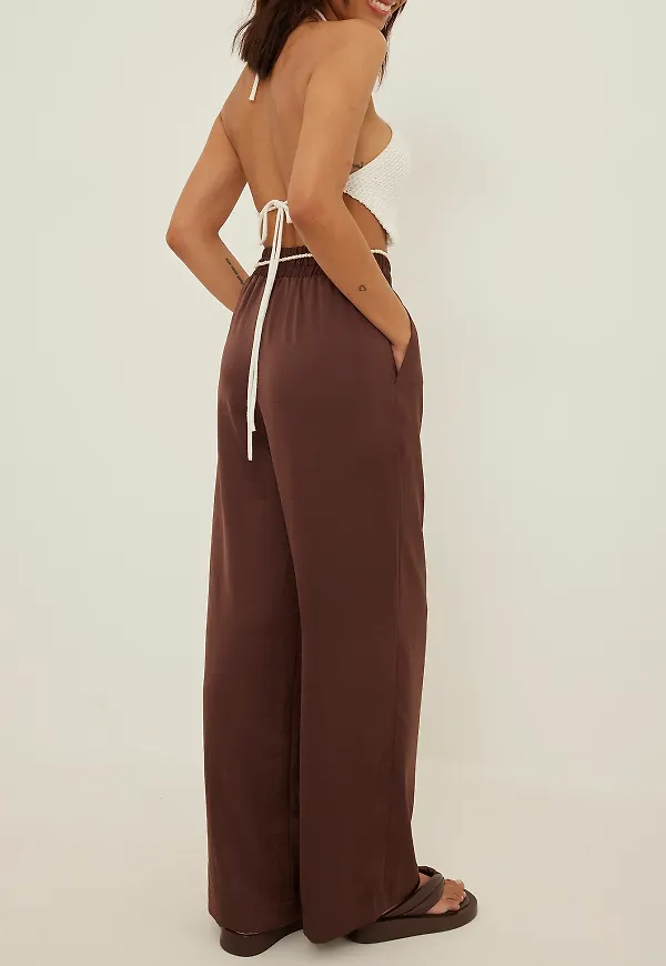 NA-KD Classic Palazzobyxor - Brown
