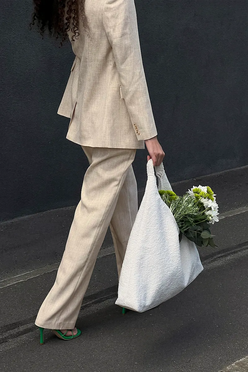 NA-KD Classic Raka kostymbyxor - Beige