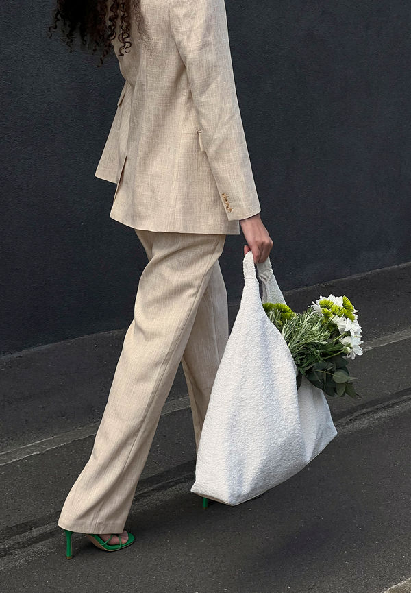 NA-KD Classic Raka kostymbyxor - Beige