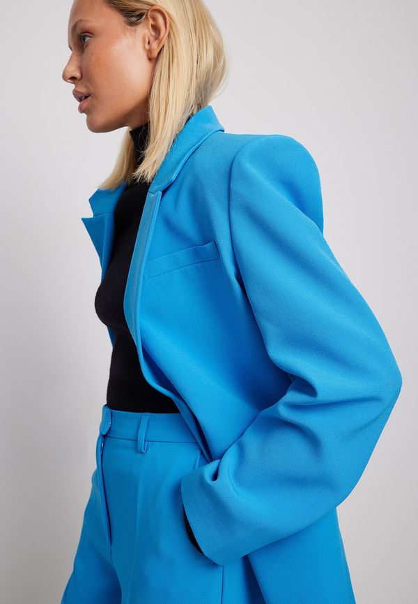 NA-KD Classic Återvunnen Sharp oversize kavaj - Blue