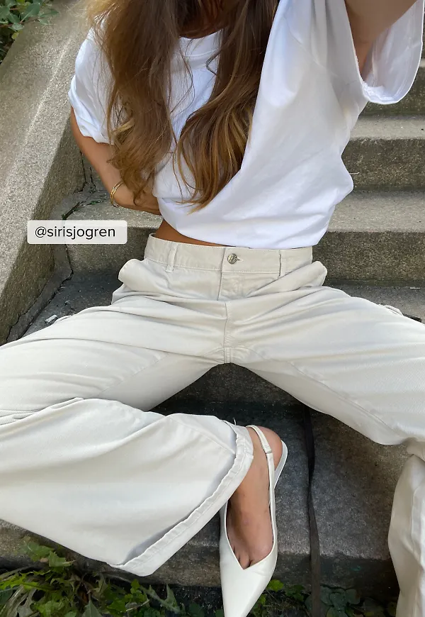 NA-KD Denim med fickdetalj - Beige