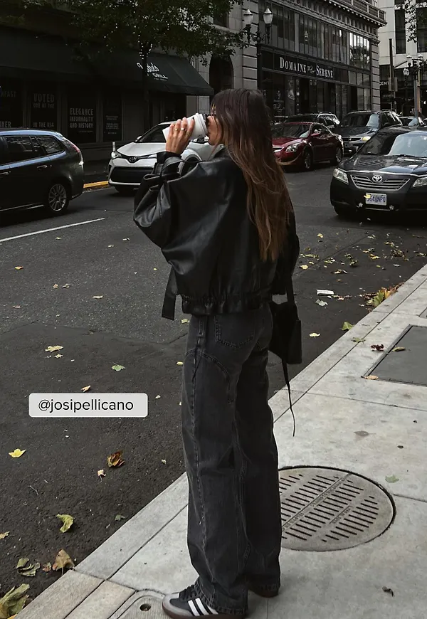 NA-KD Denim med sömdetalj - Grey