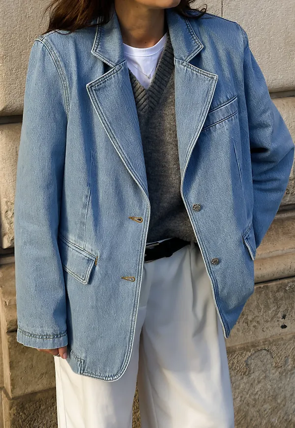 NA-KD Denimkavaj - Blue