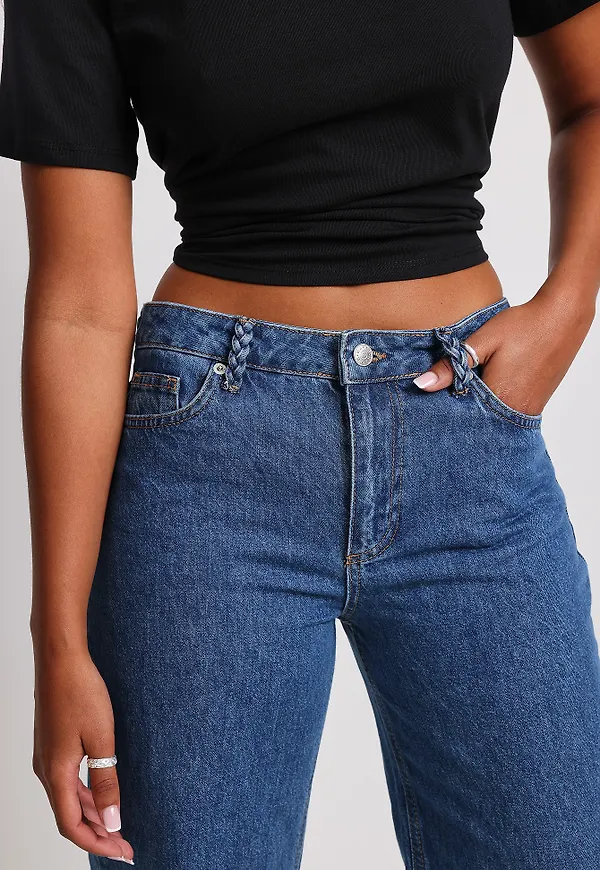 NA-KD Detaljerad denim - Blue