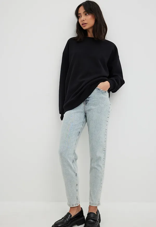 NA-KD Ekologiska mom-jeans - Blue