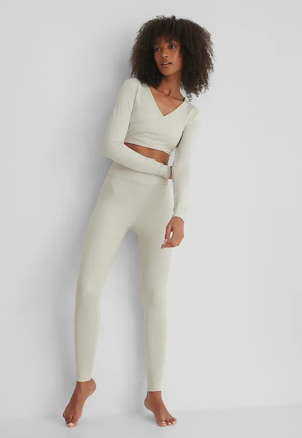 NA-KD Flow Sport-leggings - Offwhite