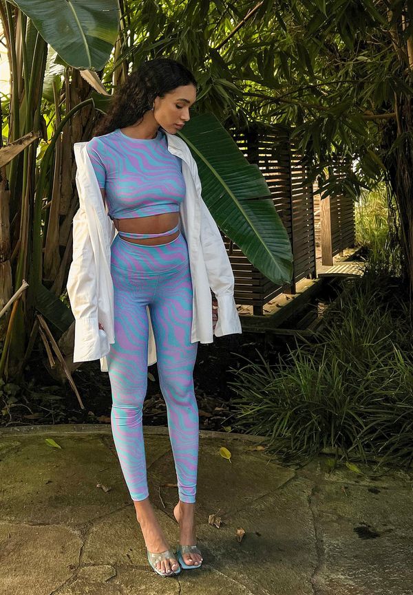 NA-KD Flow Tights med hög midja - Multicolor