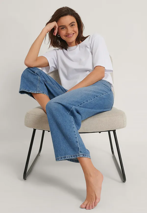 NA-KD Jeans Med Vida Ben - Blue