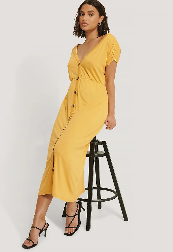 NA-KD KLÄNNING - Yellow