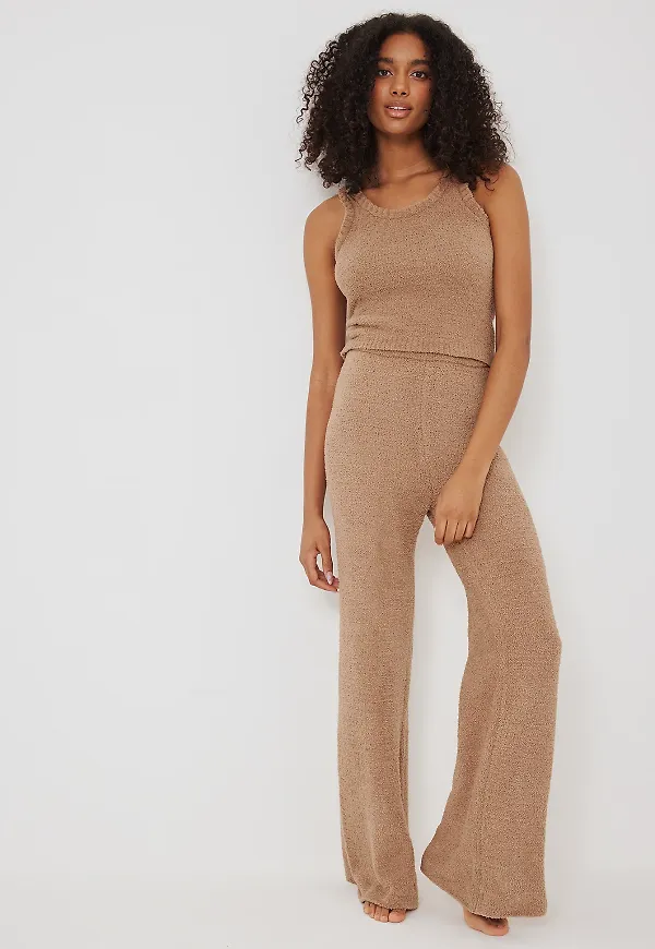 NA-KD Lingerie Stickade byxor - Beige