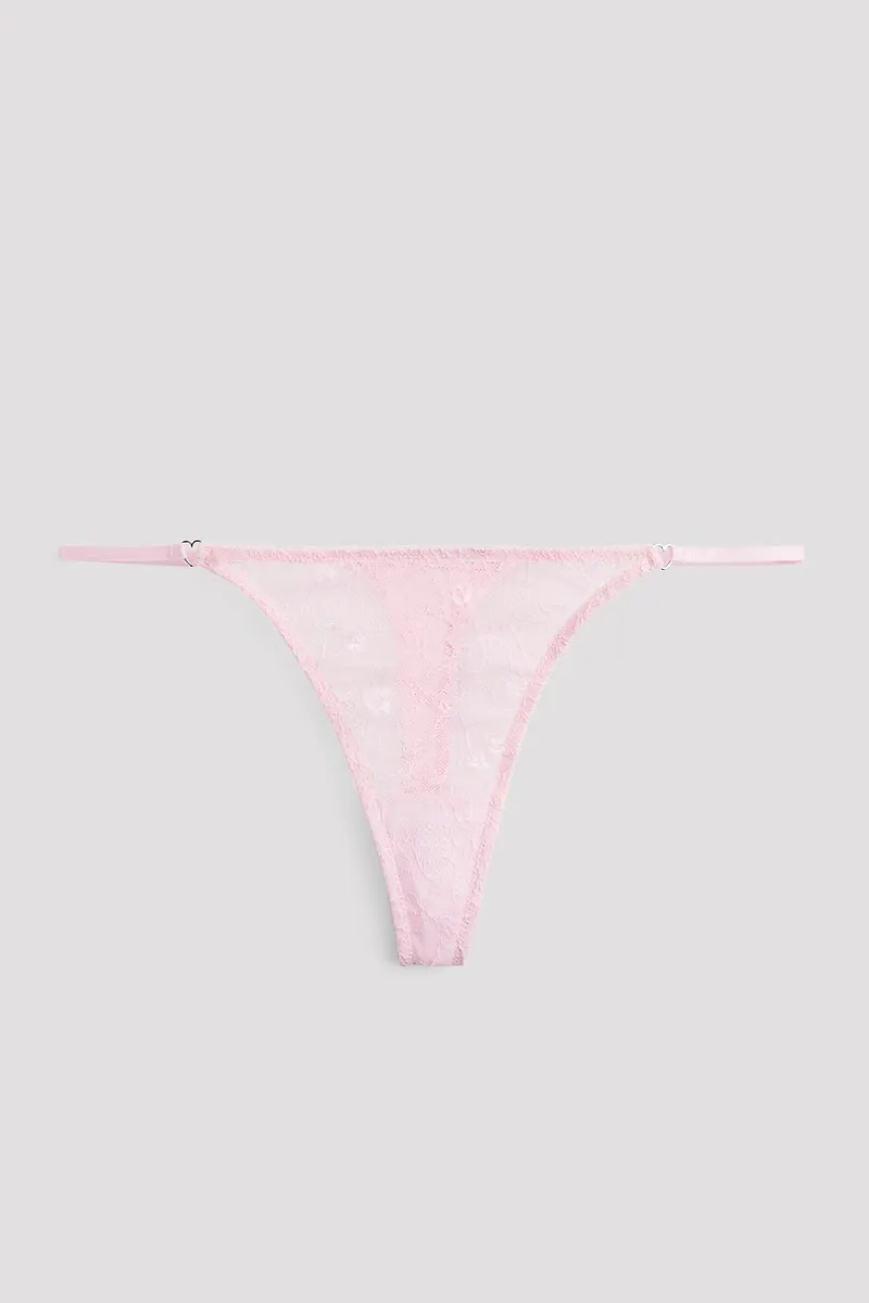 NA-KD Lingerie Stringtrosor med små hjärtdetaljer - Pink