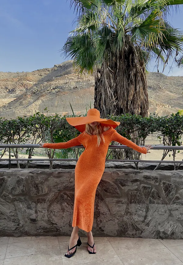 NA-KD Maxiklänning - Orange