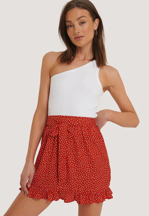NA-KD Minikjol Med Volang - Red