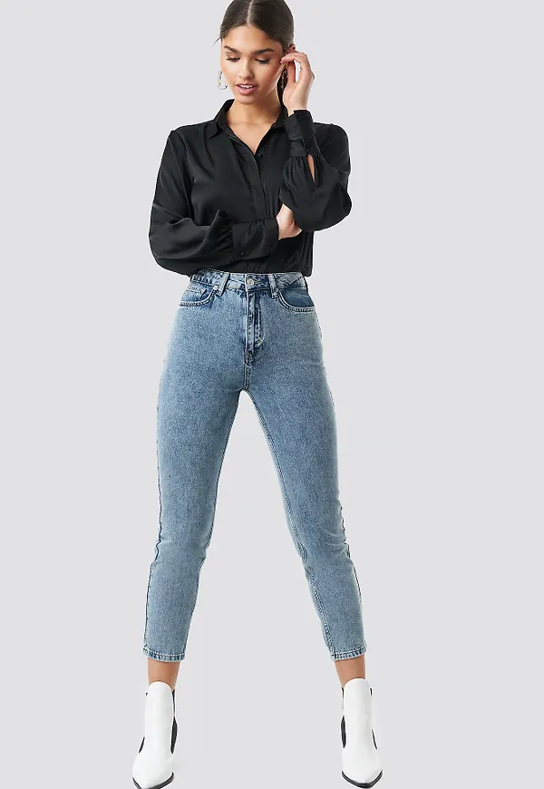 NA-KD Mom Jeans - Blue
