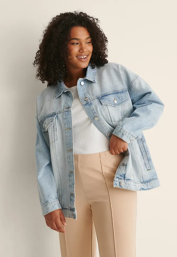 NA-KD Oversize denimjacka - Blue