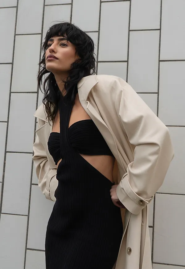 NA-KD Oversize trenchcoat - Beige