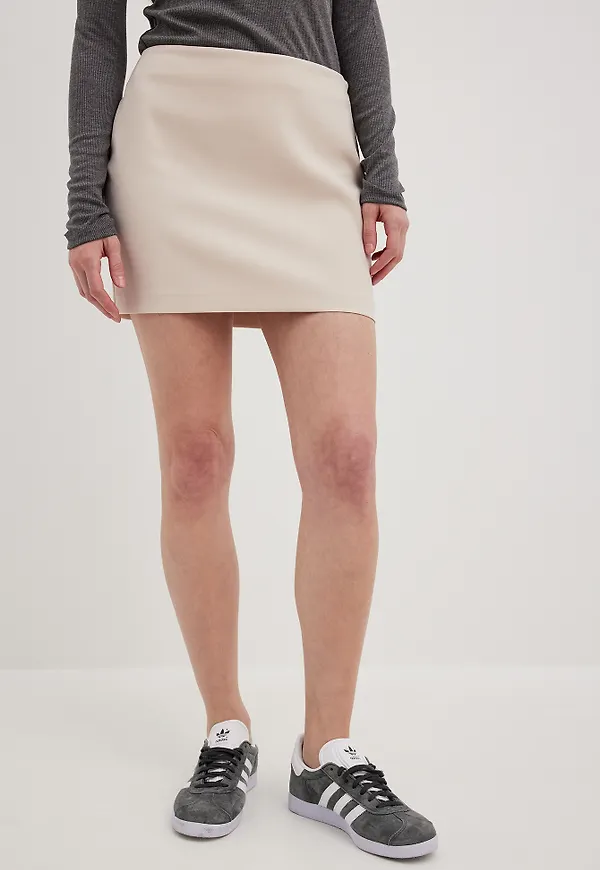 NA-KD Party Low-waist Minikjol - Beige