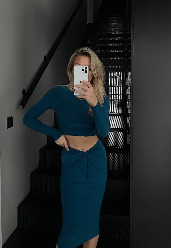 NA-KD Party Midikjol - Blue