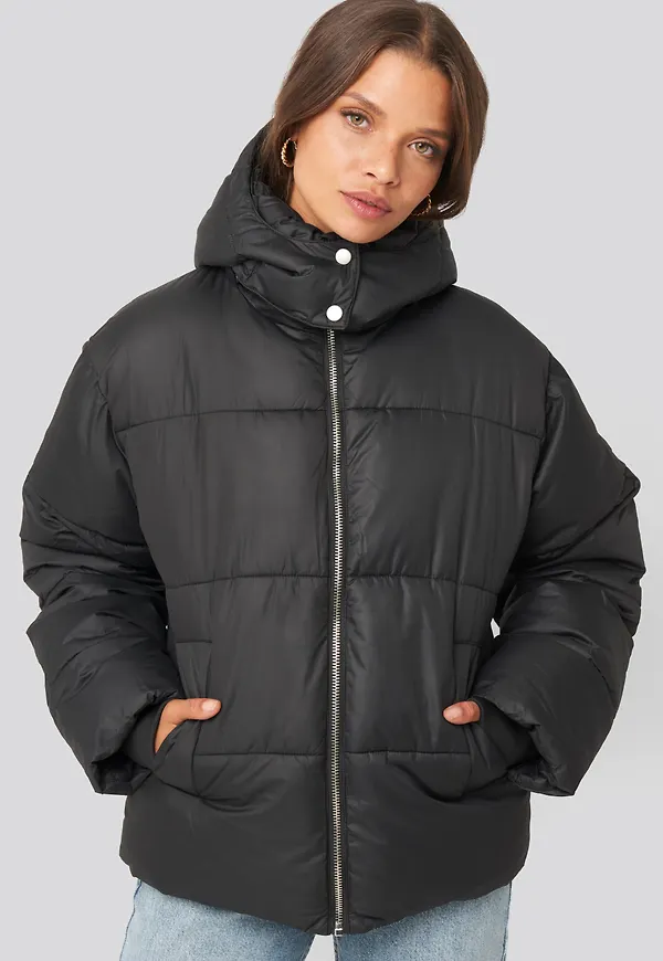 NA-KD Puffer Jacket - Black