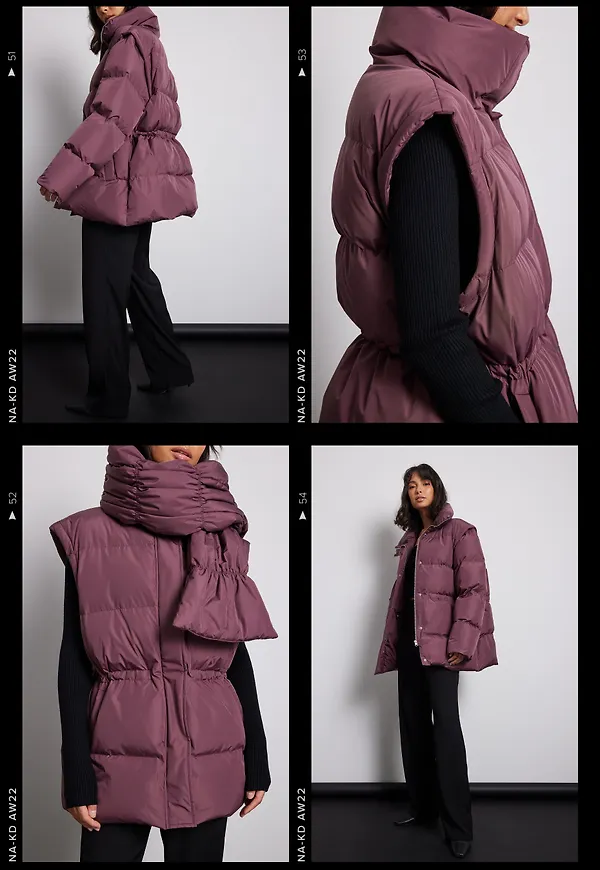 NA-KD Reborn Vadderad jacka - Purple