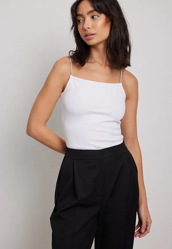 NA-KD Recycled linne - White