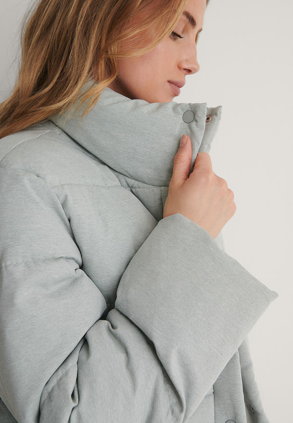 NA-KD Recycled vadderad jacka - Grey