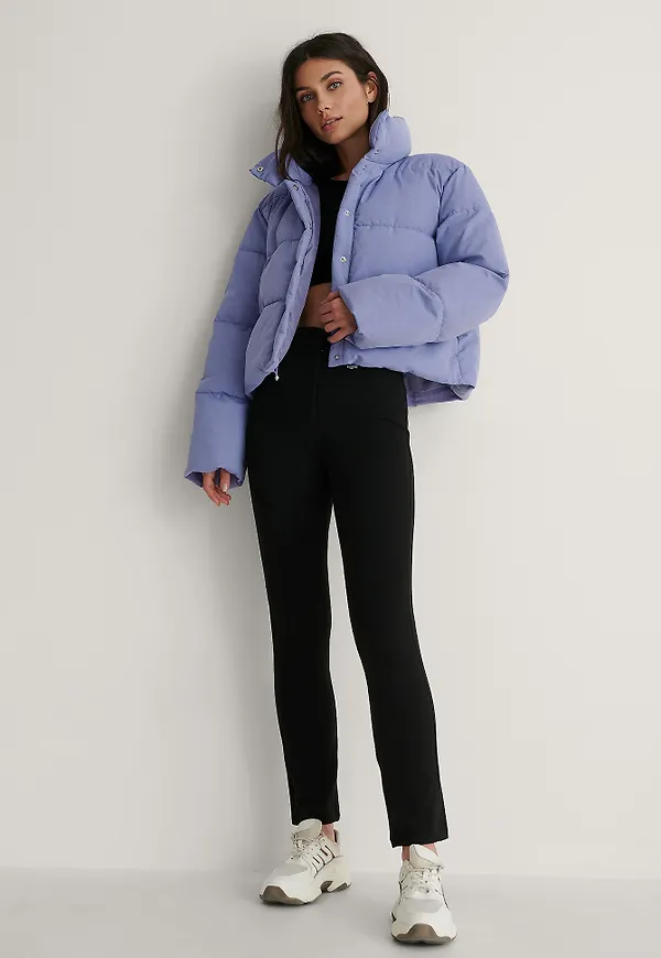 NA-KD Recycled vadderad jacka - Purple