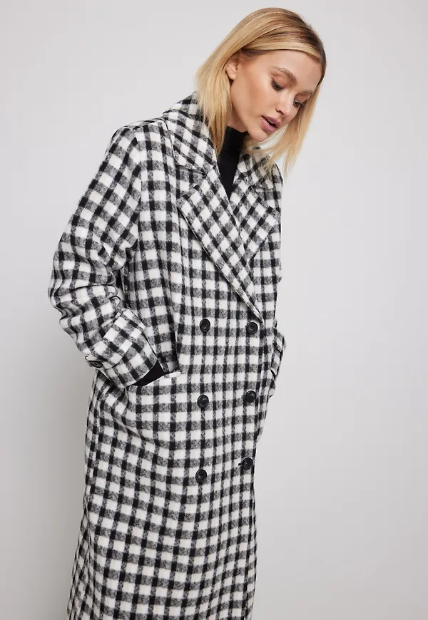 NA-KD Rutig rak kappa - Checkered