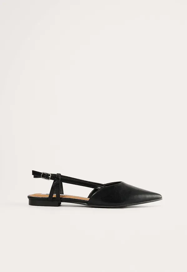 NA-KD Shoes Ballerinamules - Black