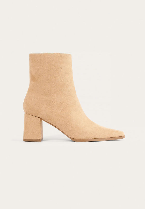 NA-KD Shoes Boots I Mockaimitation Med Smal Tå - Beige