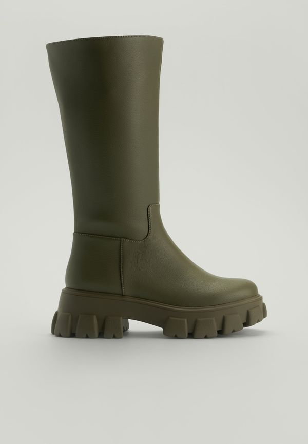 NA-KD Shoes Boots med skaft och profilsula - Green