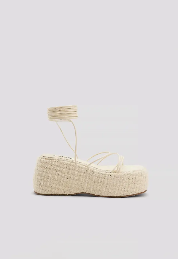 NA-KD Shoes Chubby Flatform Sandals - Offwhite