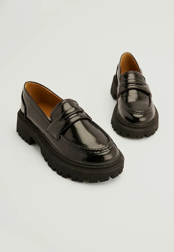 NA-KD Shoes Chunky Loafers I Retrostil - Black