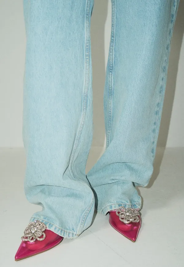 NA-KD Shoes Glittriga transparenta pumps - Pink