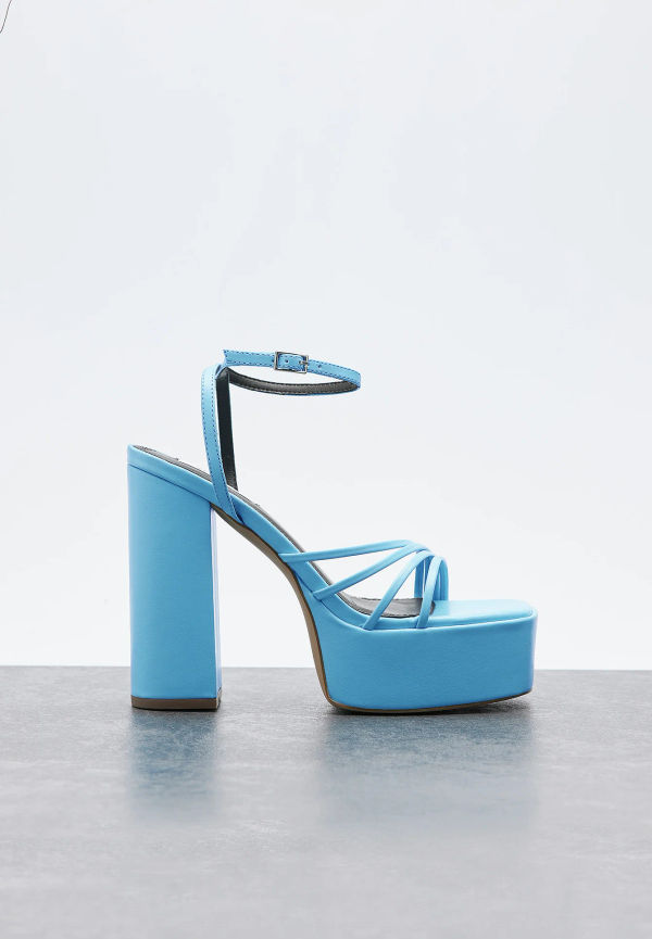 NA-KD Shoes Högklackade med plattform - Blue