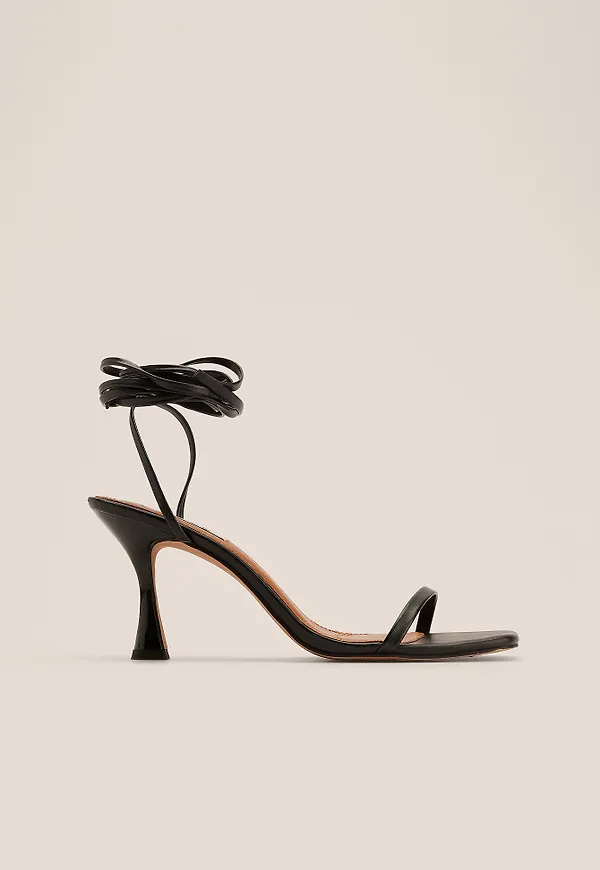 NA-KD Shoes Högklackade remsandaler - Black