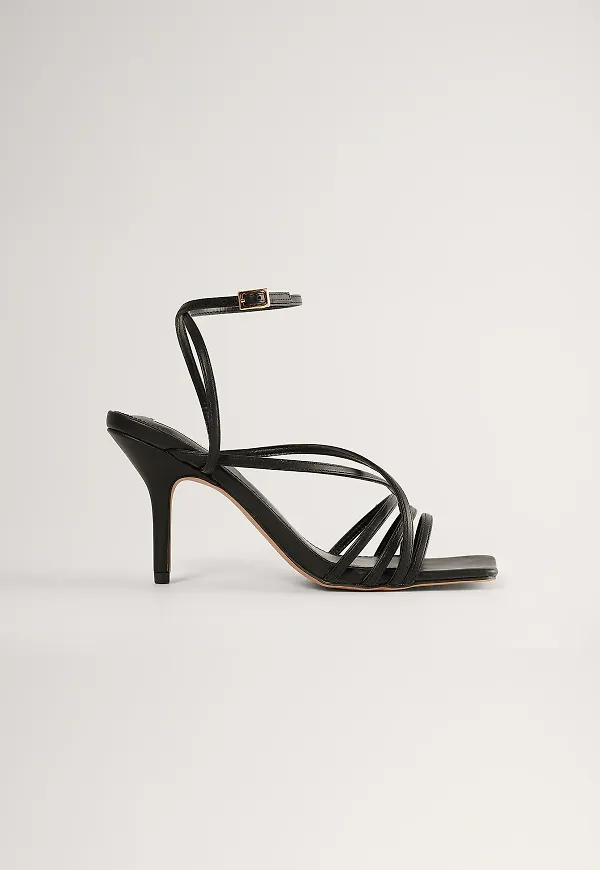 NA-KD Shoes Högklackade Sandaler - Black