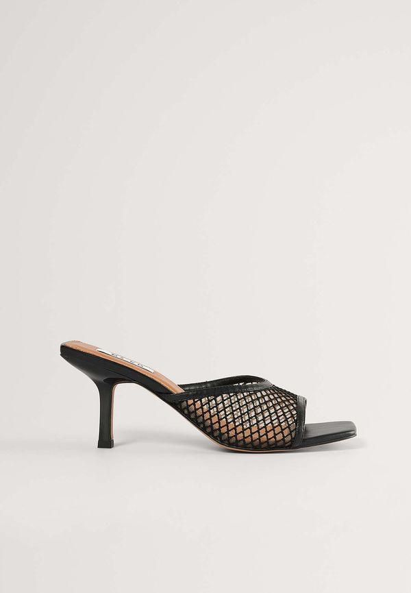NA-KD Shoes Högklackade Skor I Mesh - Black