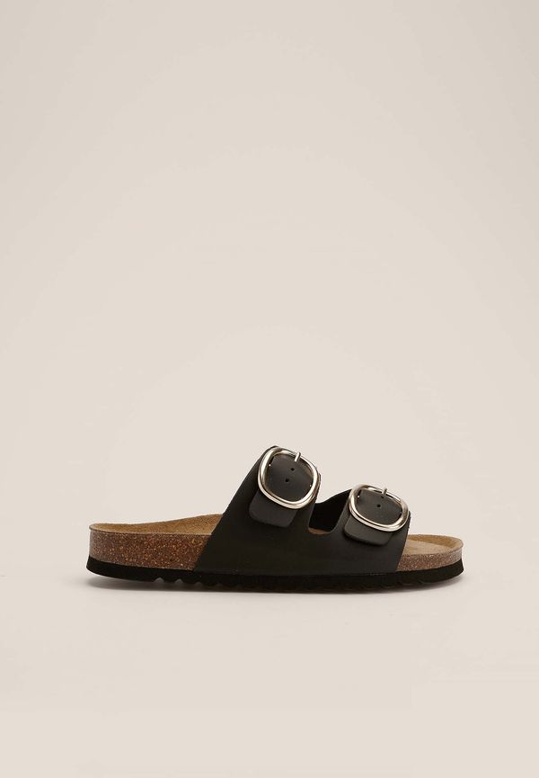 NA-KD Shoes Lädertofflor - Black