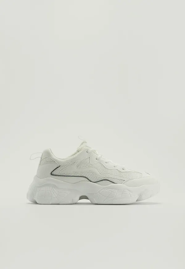NA-KD Shoes Löparsko mer reflexdetaljer - White