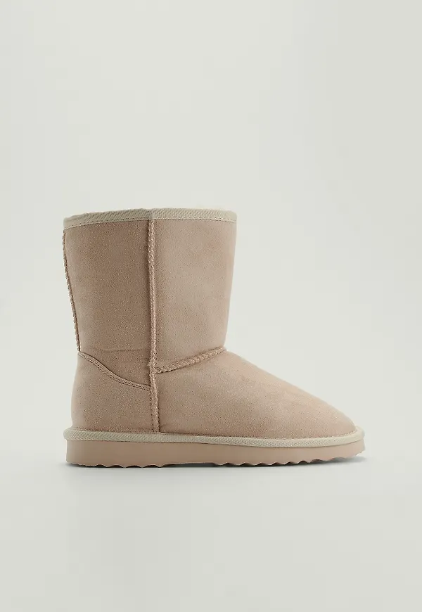 NA-KD Shoes Mjuka teddyboots - Beige