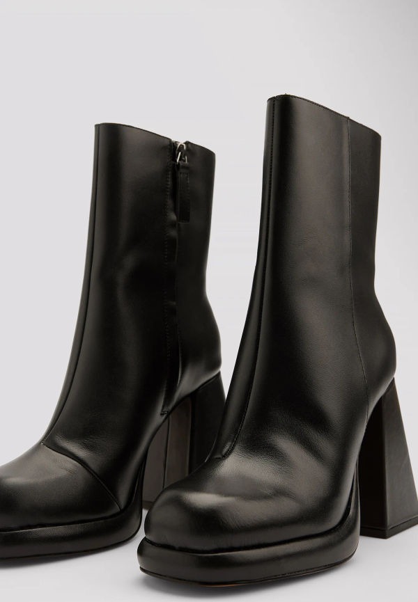 NA-KD Shoes Plateau-boots med hög klack - Black