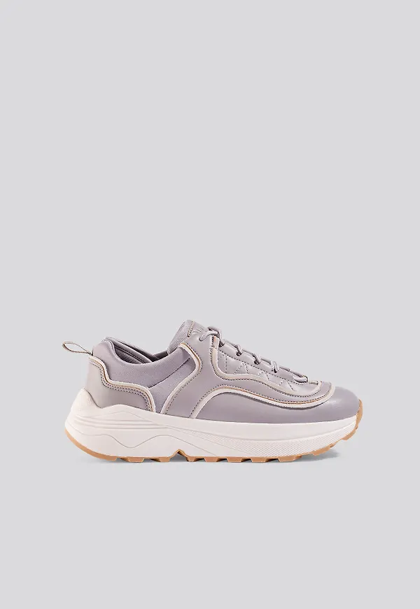 NA-KD Shoes Rounded Chunky Trainers - Purple