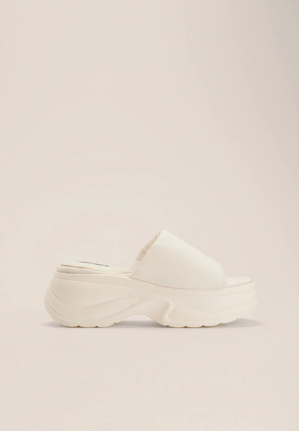NA-KD Shoes Sliders med chunky sula - White